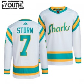 San Jose Sharks Trikot Nico Sturm 7 2022-23 Weiss Reverse Retro 2.0 Authentic - Kinder